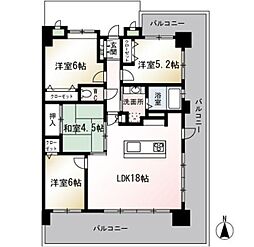 ベルメゾン西公園テラス 4LDKの間取図画像