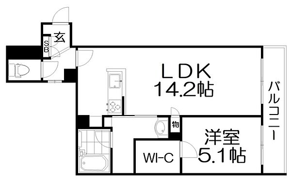 ShaMaison Amidaike ｜大阪府門真市幸福町(賃貸マンション1LDK・2階・49.09㎡)の写真 その2