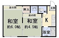 グリーンコーポ 2Kの間取図画像