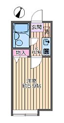 キャピタル北小金 1Kの間取図画像