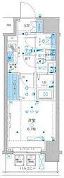 ジェノヴィア川崎駅グリーンヴェール 1Kの間取図画像