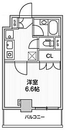 アパートメンツ練馬北町 4階1Kの間取り