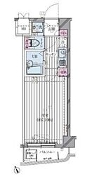 京急本線 平和島駅 徒歩6分の賃貸マンション 4階1Kの間取り