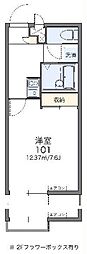 レオパレスパーシモン 1Kの間取図画像