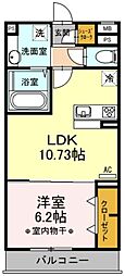 京成押上線 八広駅 徒歩3分の賃貸アパート 2階1LDKの間取り