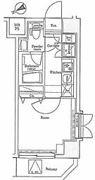 東京メトロ丸ノ内線 新中野駅 徒歩1分の賃貸マンション 5階1Kの間取り
