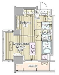 ParkAxis渋谷神山町 1LDKの間取図画像