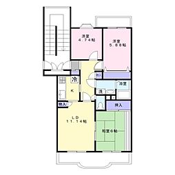 メルベーユ・ガーデン 3LDKの間取図画像