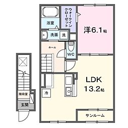 フリーデ プロムナード 1LDKの間取図画像