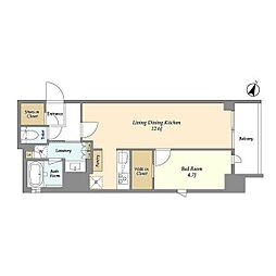 JR京浜東北・根岸線 東十条駅 徒歩4分の賃貸マンション 12階1LDKの間取り