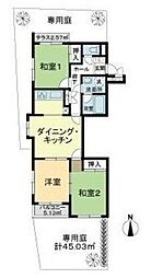 ライオンズマンション東伏見 3DKの間取図画像