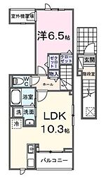 シュティル 1LDKの間取図画像