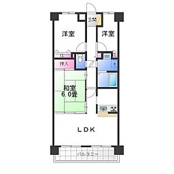 少女の赤い帽子和泉府中 3LDKの間取図画像