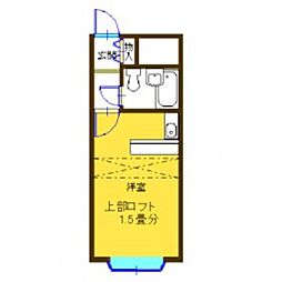 ベルピア高根公団1 ワンルームの間取図画像