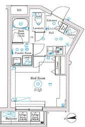 MINDお花茶屋 1Kの間取図画像