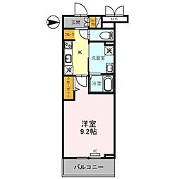 ストーリーズうずまさ 1Kの間取図画像