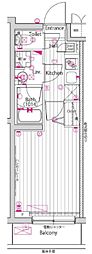 GALAHILLS武蔵小山 1Kの間取図画像