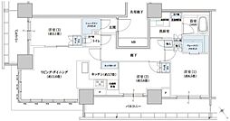 ブリリアタワー浜離宮 3LDKの間取図画像