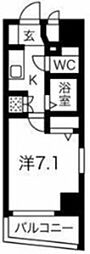 スパシエグラフィカレジデンス 4階1Kの間取り