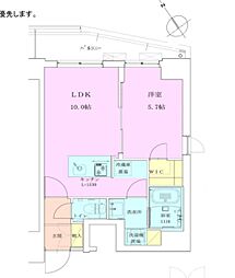 RBM恵比寿レジデンス壱番館 1LDKの間取図画像
