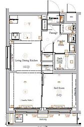 GRAN PASEO高井戸 1階1LDKの間取り