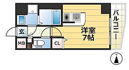 ラナップスクエア神戸県庁前 7階1Kの間取り