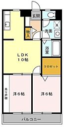 ピュアプレイス 2LDKの間取図画像