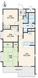 アップルウェイみずほ台 3LDKの間取図画像