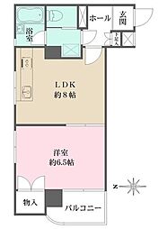 モンパールオキツモ 8階1LDKの間取り