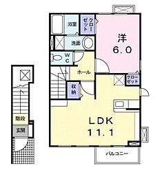 ソレアードユニティ1 1LDKの間取図画像