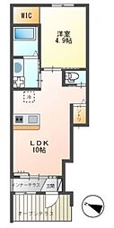ベル-グラース2 1LDKの間取図画像