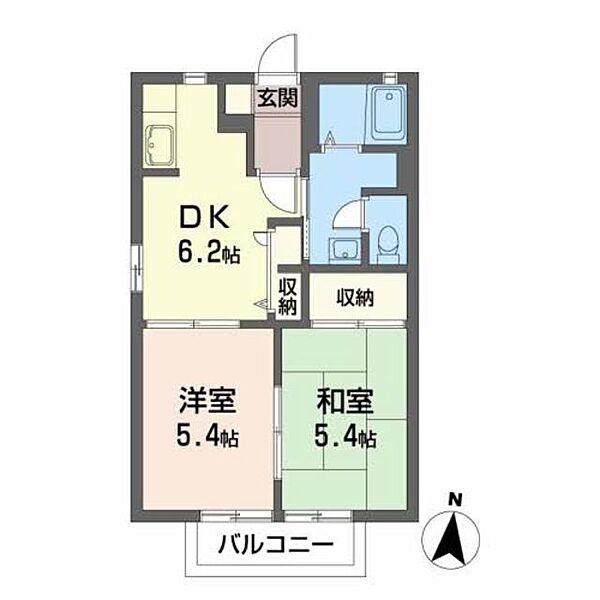 エトワーレ丸子 103｜福島県福島市丸子字上六反田(賃貸アパート2DK・1階・40.50㎡)の写真 その2