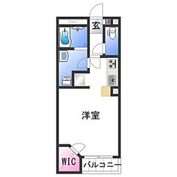 LEONEXTアンジェリカ ワンルームの間取図画像