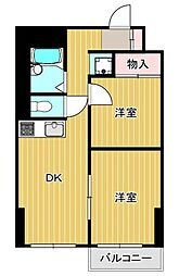 JLBグランエクリュ田園調布 1LDKの間取図画像