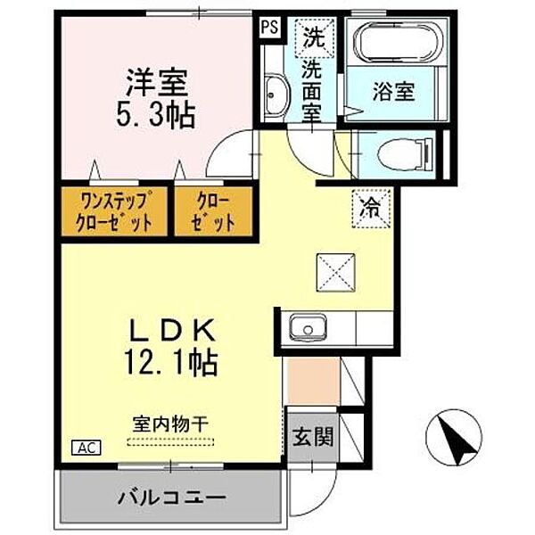 東京都昭島市緑町４丁目(賃貸アパート1LDK・1階・41.74㎡)の写真 その2