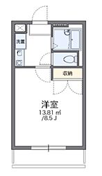 レオパレスホワイエ3 1Kの間取図画像