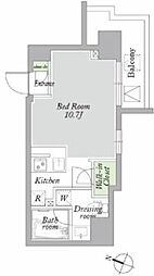 アーバンパーク西巣鴨EAST ワンルームの間取図画像