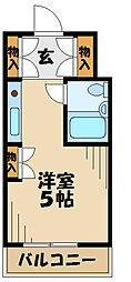 エスペラント ワンルームの間取図画像