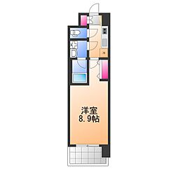 スプランディッド堺東III 1Kの間取図画像