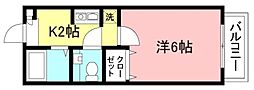 ルーデェ 1Kの間取図画像