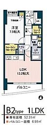 ヨドガワウエストタワー 1LDKの間取図画像