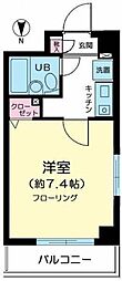 エクセリア阿佐ヶ谷 1Kの間取図画像