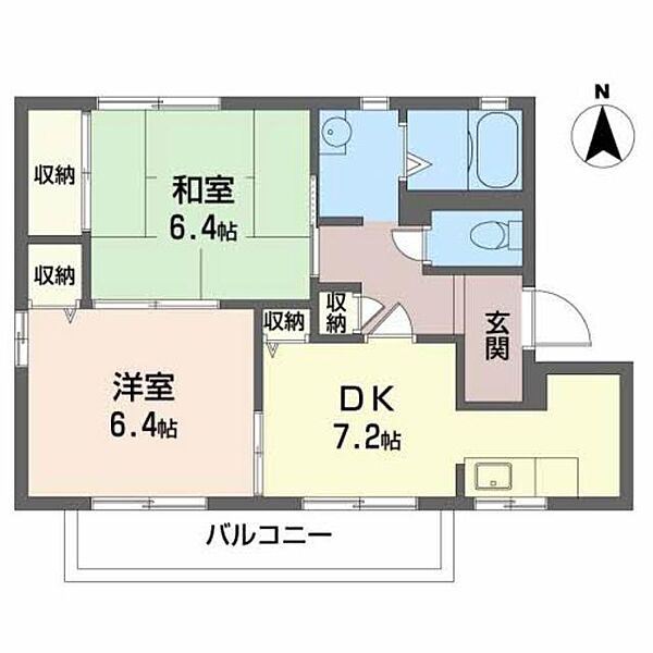 メープルコート B205｜大阪府岸和田市小松里町(賃貸アパート2DK・2階・48.84㎡)の写真 その2