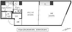 ウィズ高島平 1DKの間取図画像