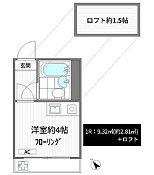 ライフピアミスティ ワンルームの間取図画像