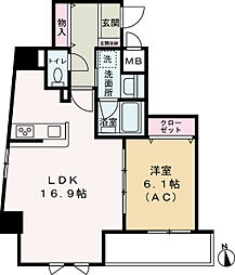 Como Palacio 日暮里 1LDKの間取図画像