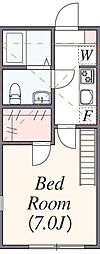 アザーレ・ソラ向ヶ丘遊園 1Kの間取図画像