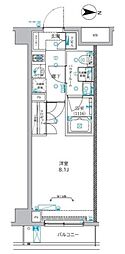 クレアルプレミア大島 1Kの間取図画像