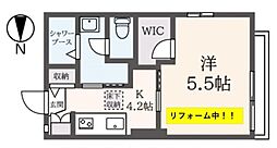 Kハイム下北沢 1Kの間取図画像