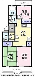 グランメール 3DKの間取図画像